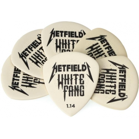 Jim Dunlop PH122P114 James Hetfield White Fang 6lı Paket Pena 1 14 mm