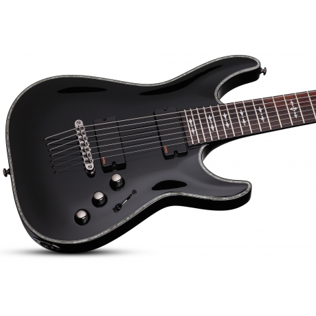 Schecter Hellraiser C-7 7 Telli Elektro Gitar (Siyah) | Doremusic